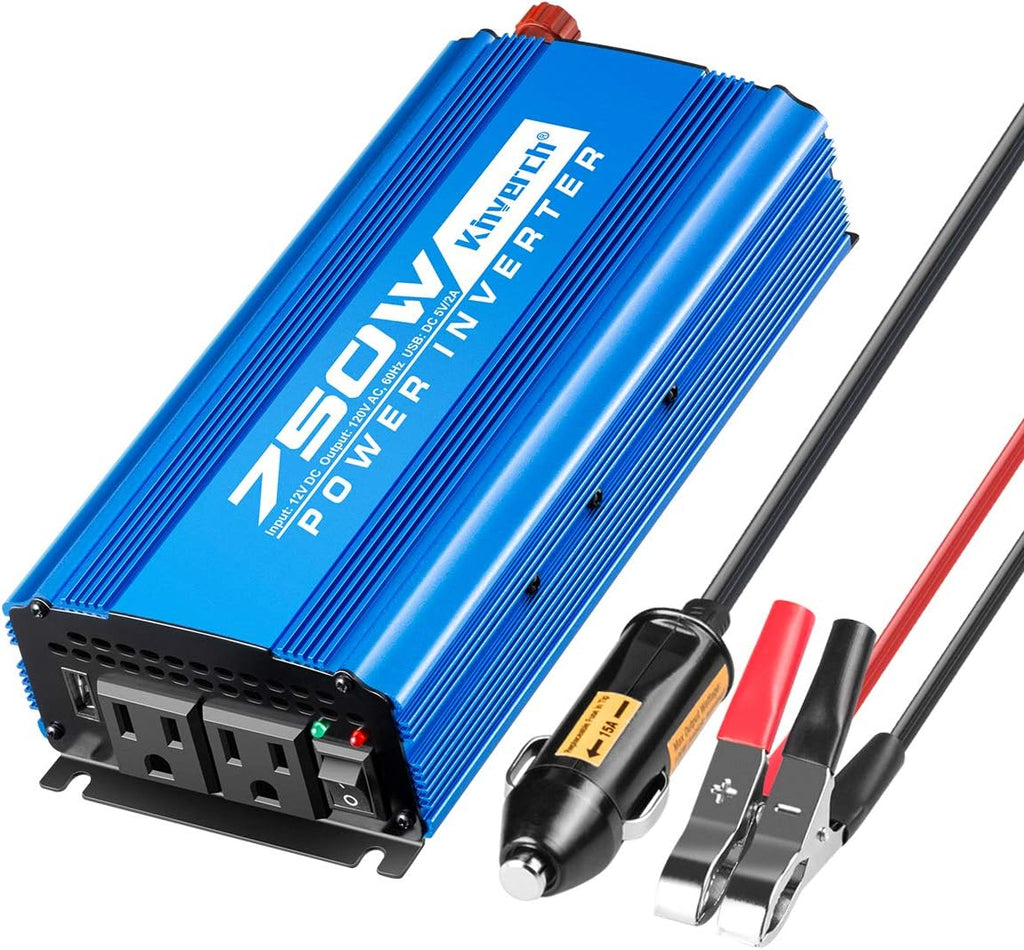 2000W Continuous 4000W Peak Power Inverter 3 AC Outlets 12V to 110V Car Converter with USB Port M337104