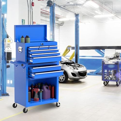 8 Drawer Rolling Tool Chest with Wheels and Lock Y250962