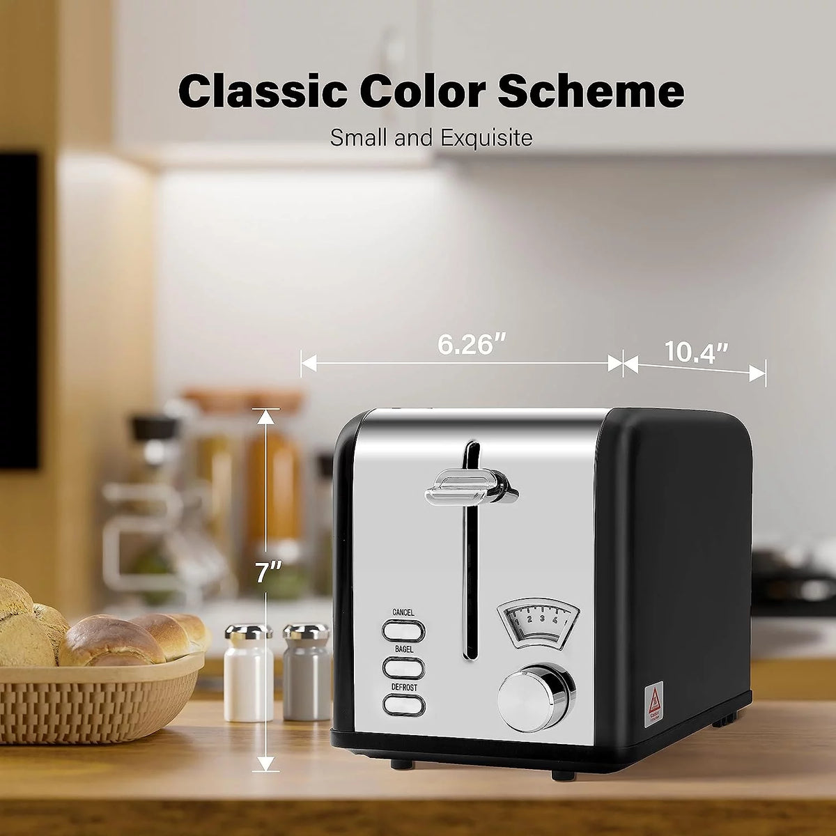 2-Slice Toaster with 1.5 inch Wide Slot, Black X23491
