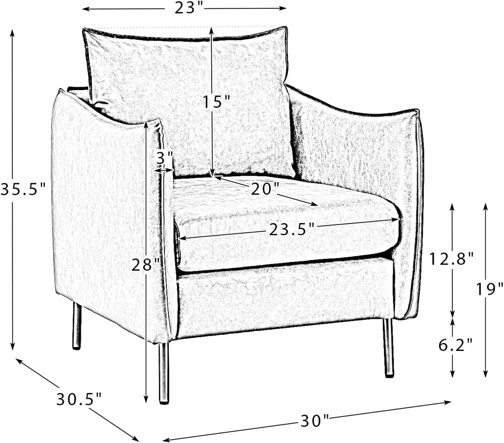 Brown Faux Leather Armchair with Moveable Cushion P137