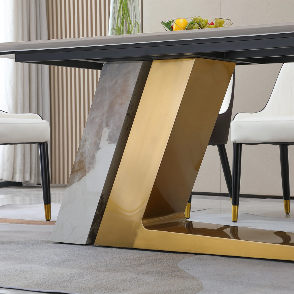 7 Piece Dining Table Set with 6 Chairs N720255
