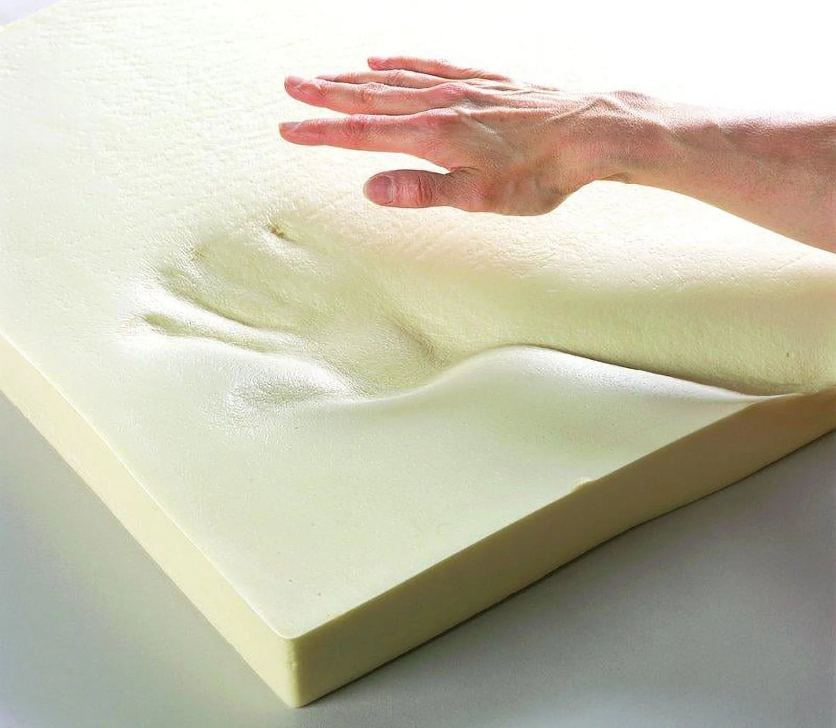 Visco Memory Foam Square Sheet 4"Hx24"Wx24"L 2.5 lb Regular Density Y38398