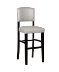 Black Dove Gray Faux Leather Wood Bar Stool D7849