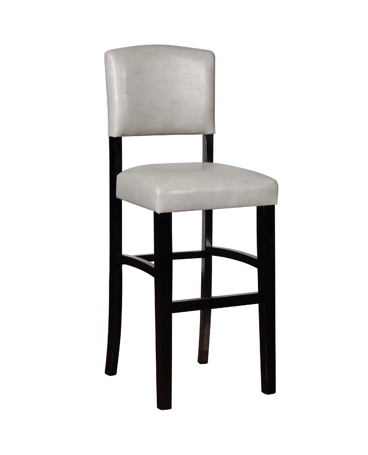 Black Dove Gray Faux Leather Wood Bar Stool D7849