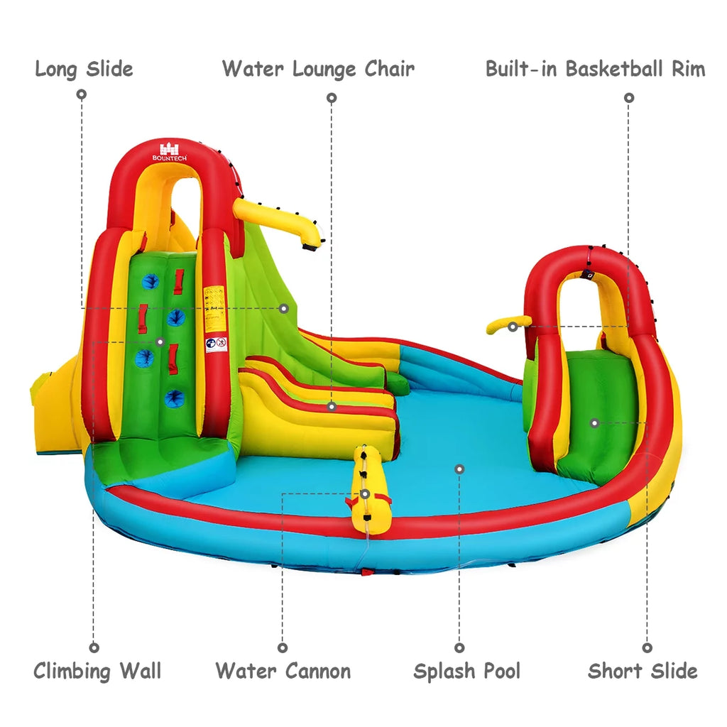 Kids Inflatable Water Slide Park with Splash Pool D451