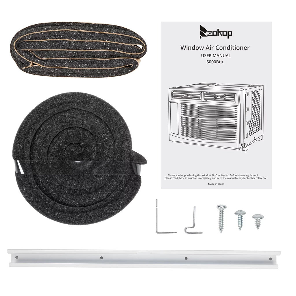 5000 BTU 115V White Window-Mounted Air Conditioner J591