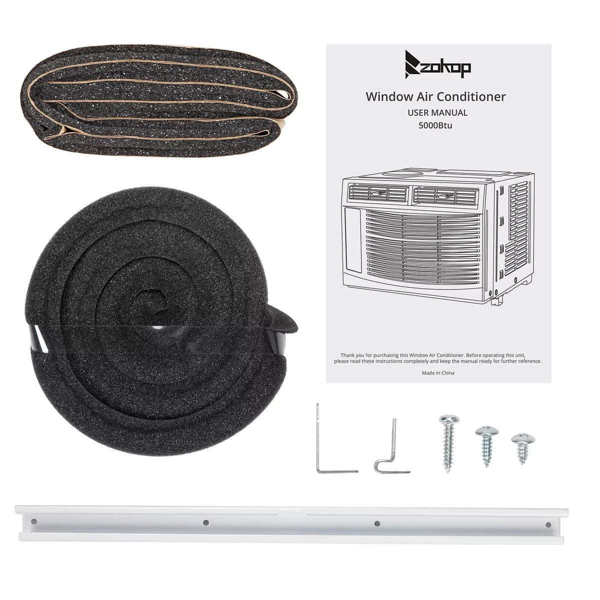 5000 BTU 115V White Window-Mounted Air Conditioner J591