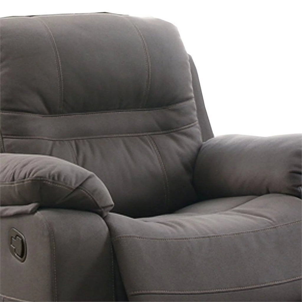 Gray Leatherette Rocker Recliner S67751