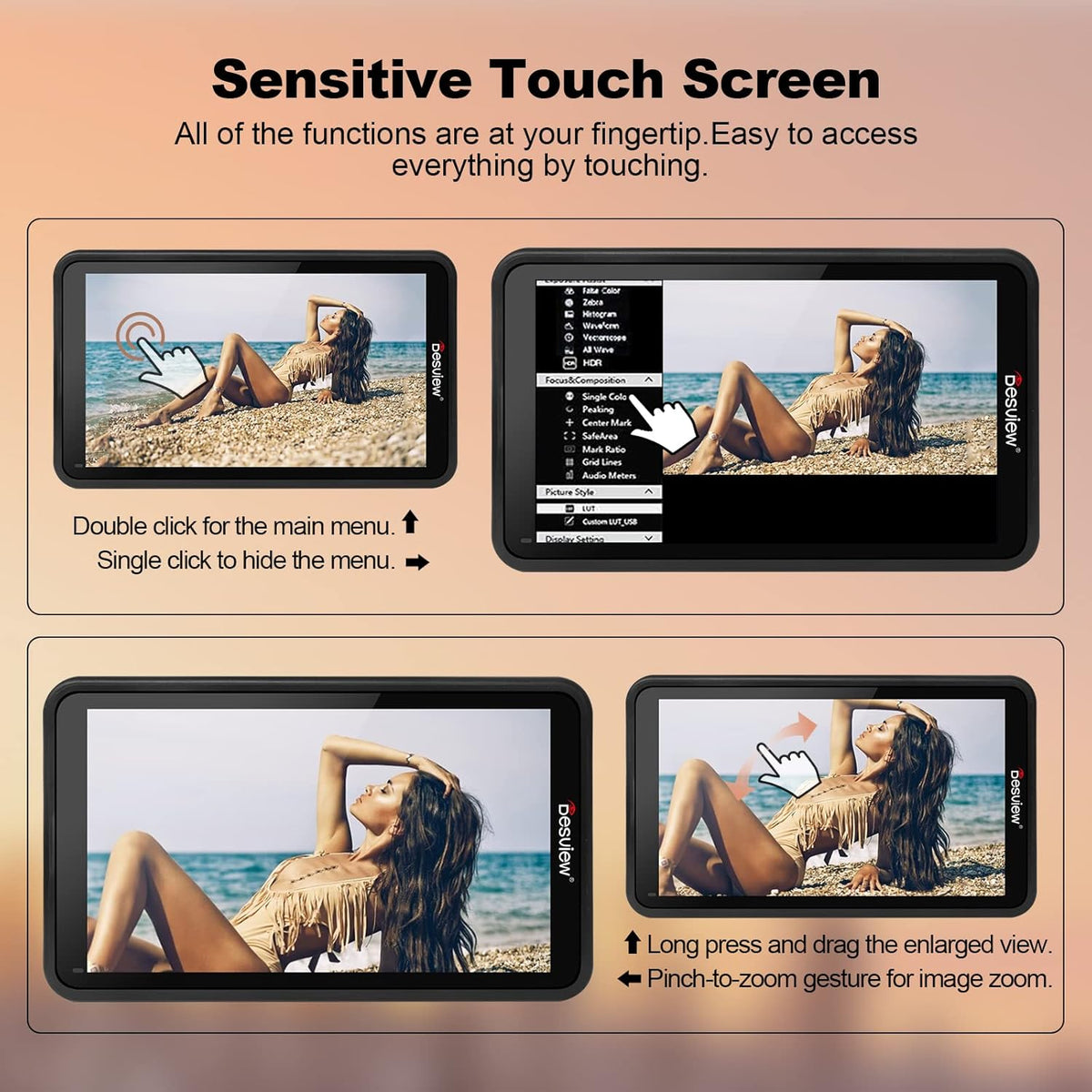 5.5 inch Touch Screen Camera Monitor with HDR K453