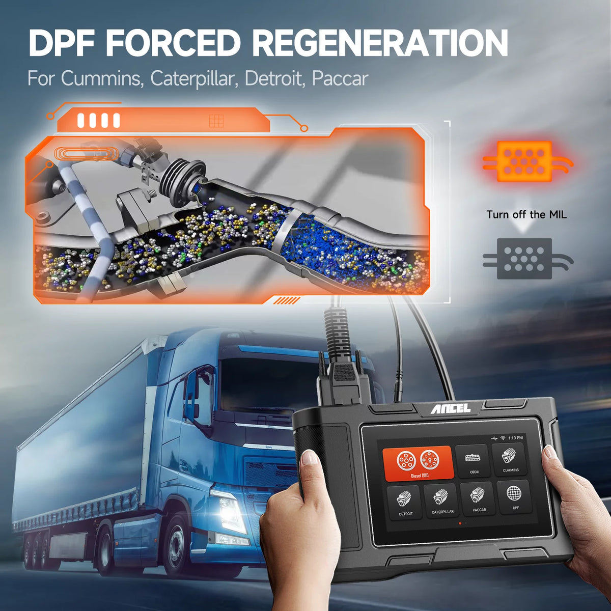 Diesel Truck Scanner Heavy Duty Diagnostic Tool Code Reader E989