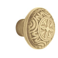 Single Knob Only Satin Brass and Brown Z5064