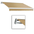 Tan Solid Vertical Patio Manual Retraction Awning Stainless Steel Q41042