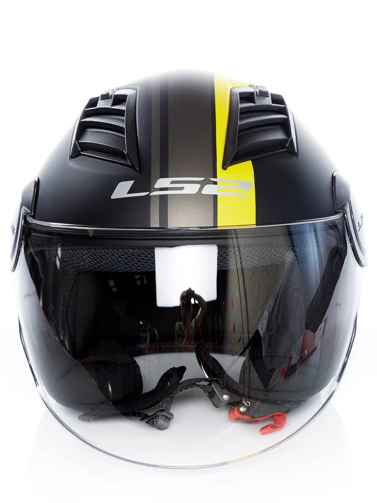 Matt-Black/Yellow Jet Helmet C233