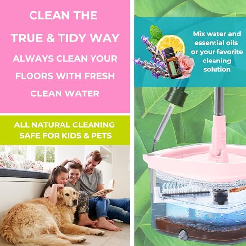 Square Spin Mop & Bucket System with 2 Microfiber Mop Pads X636