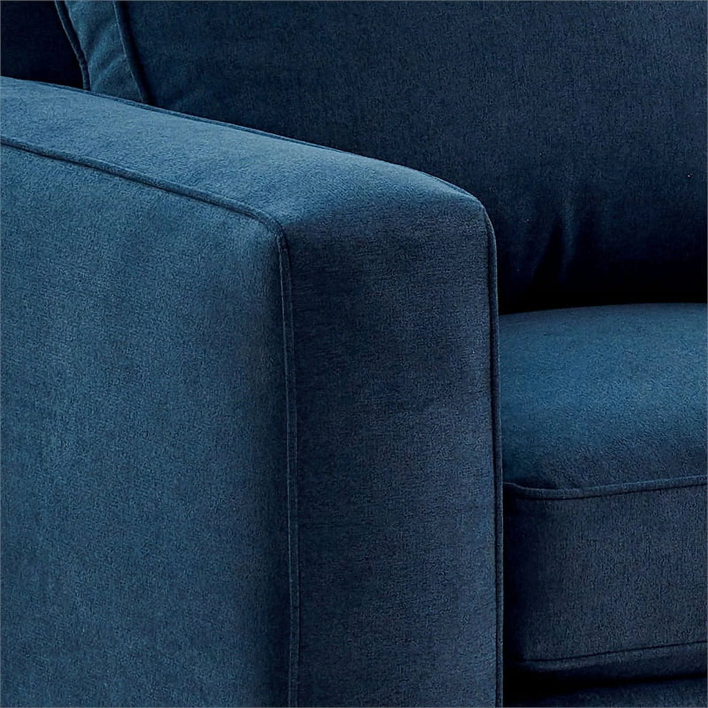Wood and Fabric Loveseat W76367