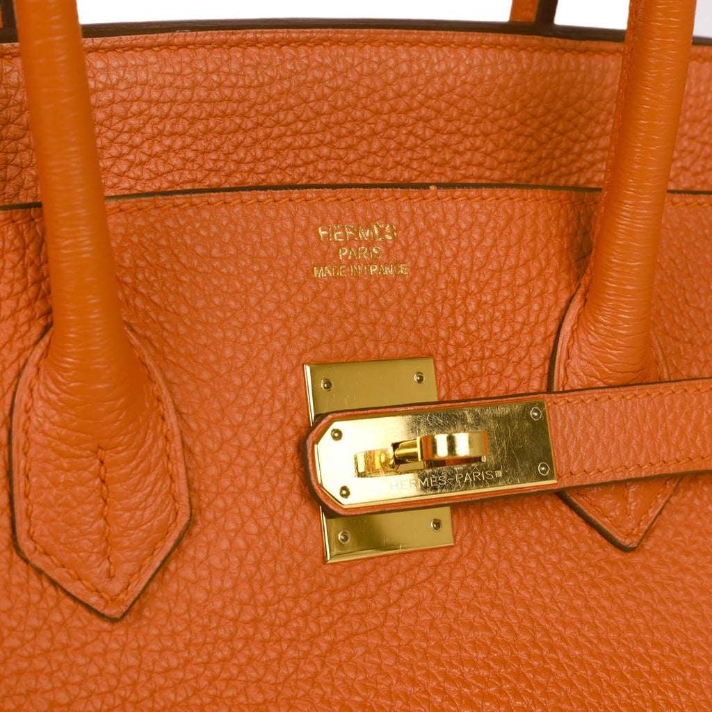 Orange Togo Leather Handbag V757