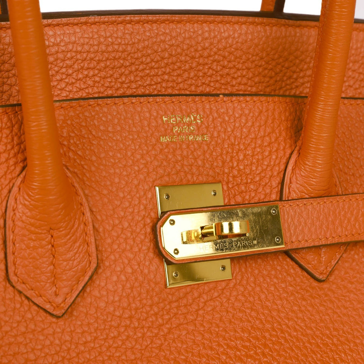 Orange Togo Leather Handbag V757