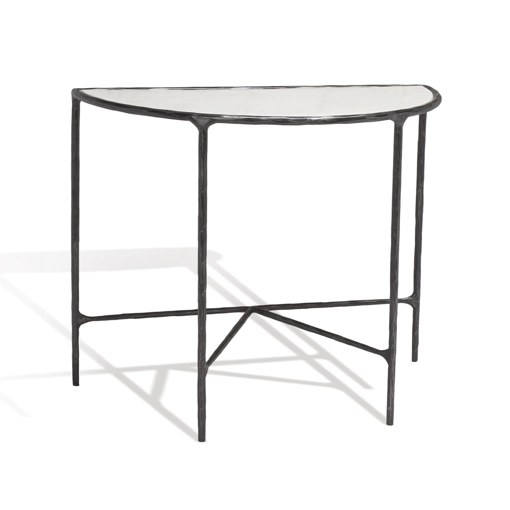 Black White Metal Console Table Y5804