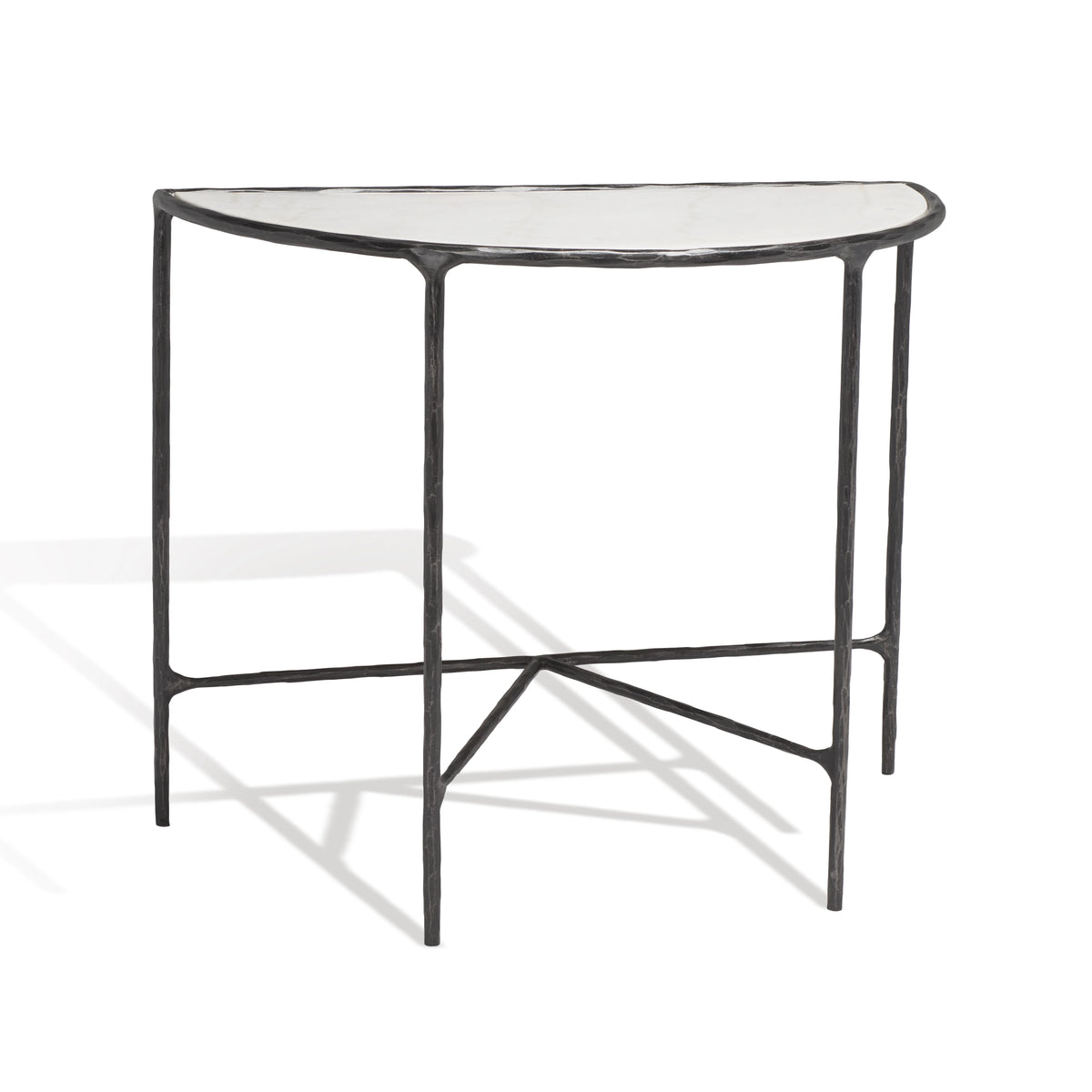 Black White Metal Console Table Y5804