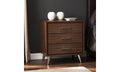 Walnut Bedside Table with Drawers T52939