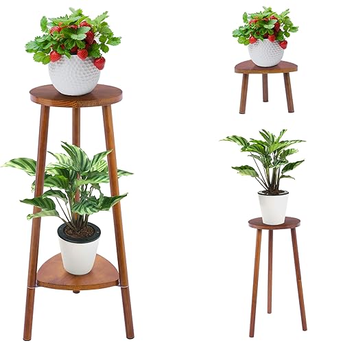2 Tier Convertible Wooden Plant Stand L8128
