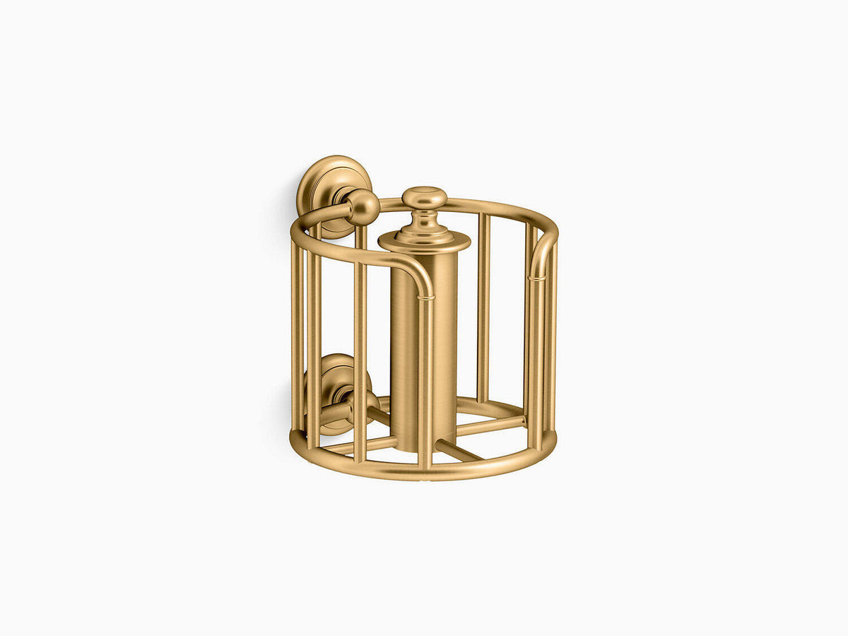 Brushed Brass Toilet Paper Carriage F332