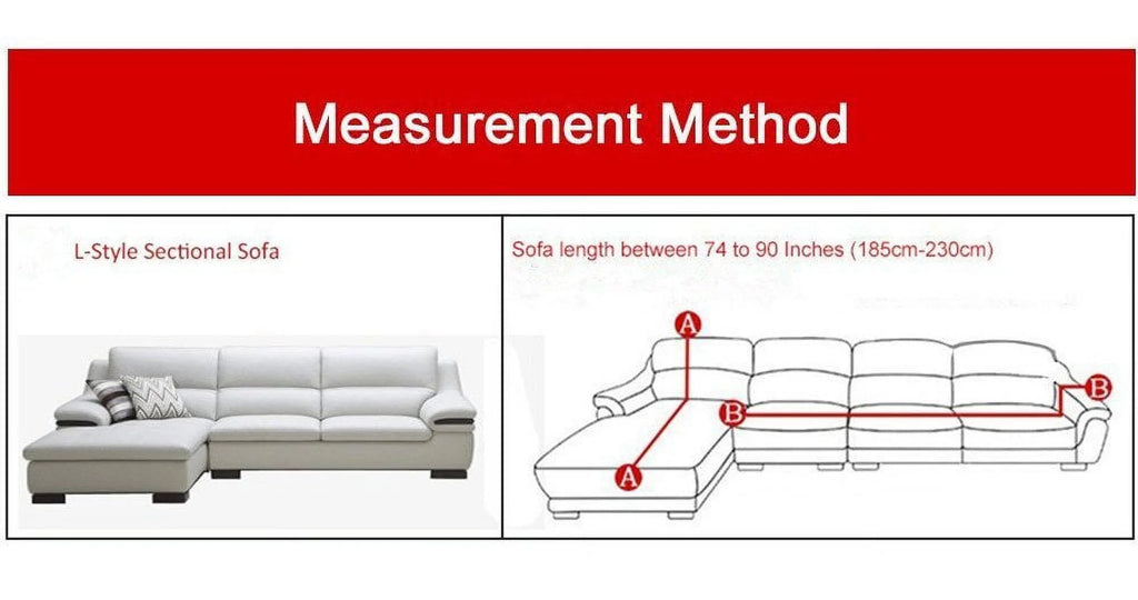 2 Pieces Polyester Fabric Stretch Slipcovers for L Shape Sectional Sofa D5612