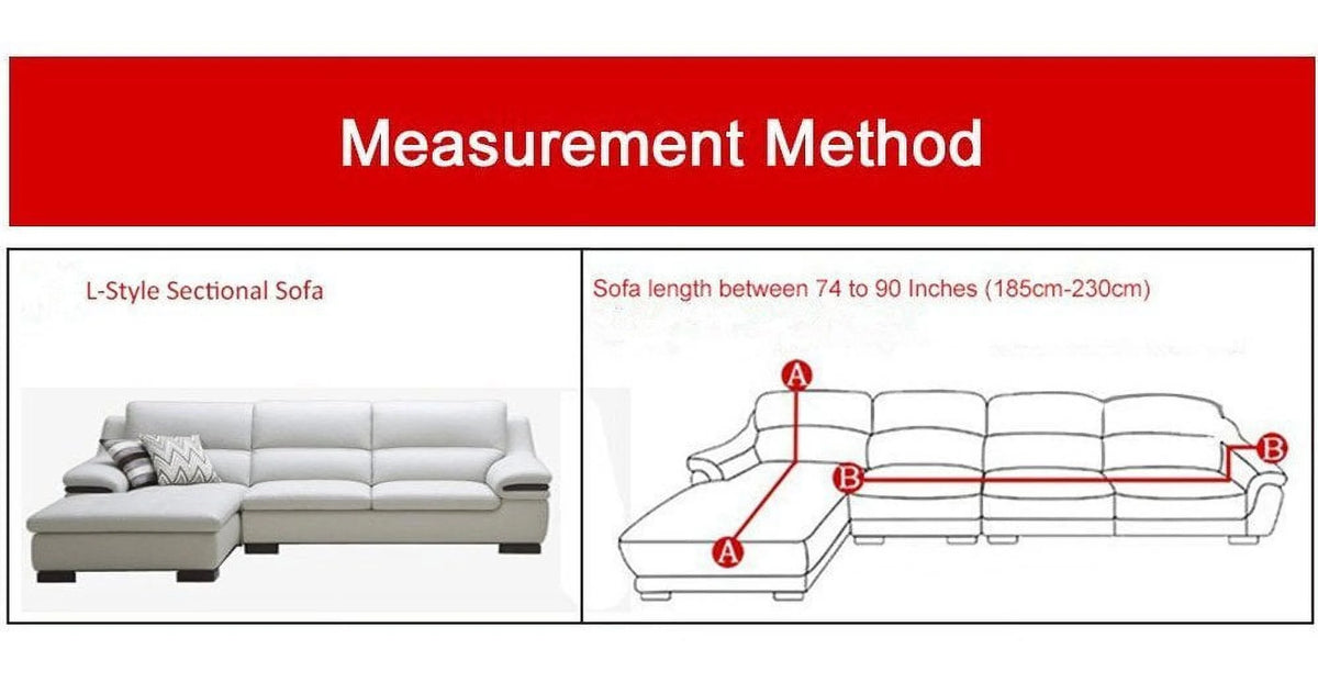 2 Pieces Polyester Fabric Stretch Slipcovers for L Shape Sectional Sofa D5612