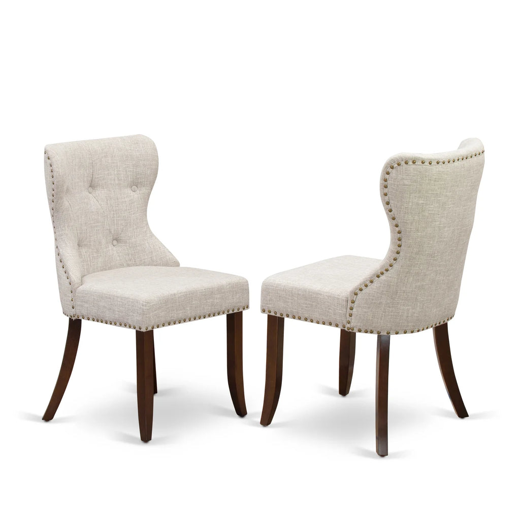 8 Piece Linen Fabric Dining Table Set H89785