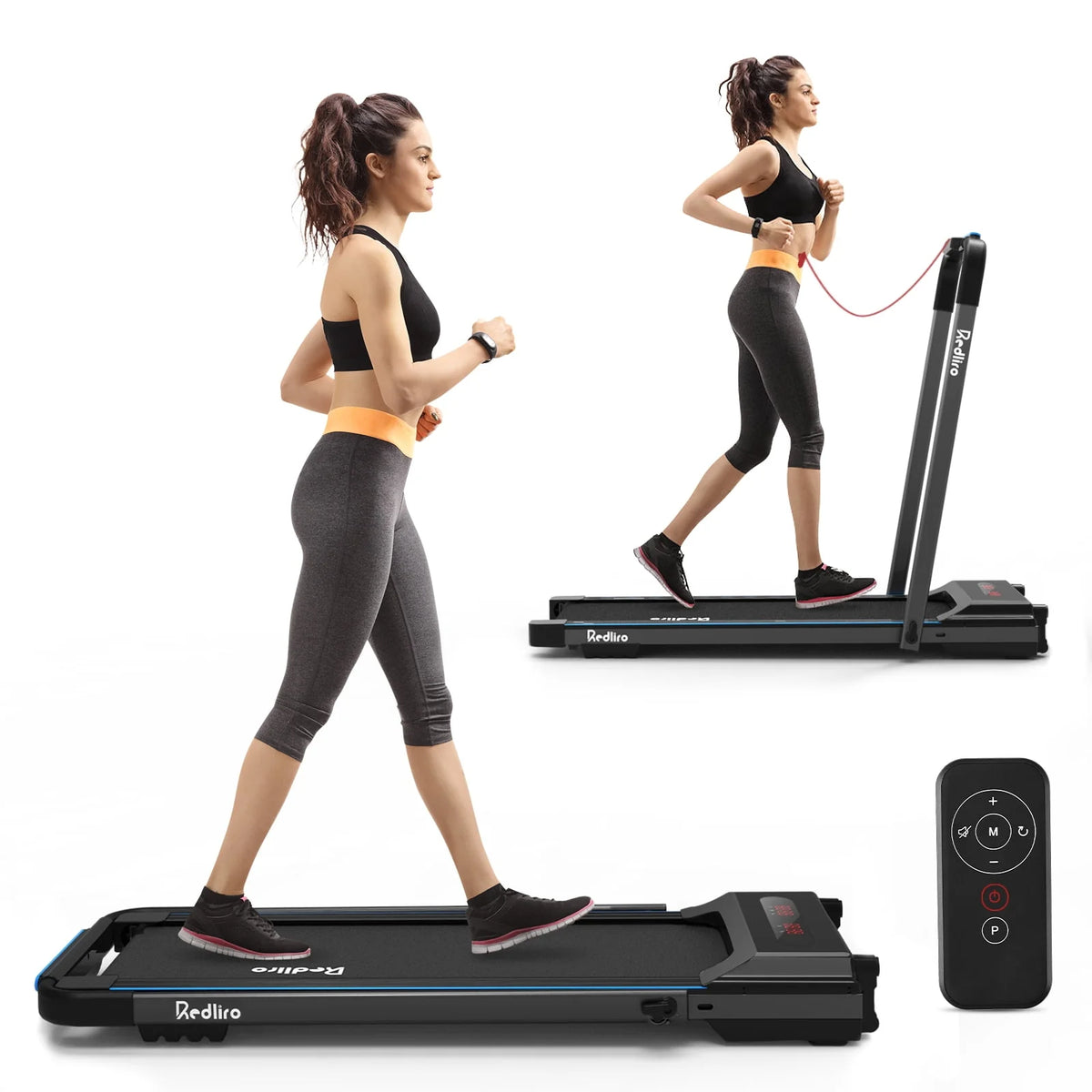 Folding Treadmill with Desk Adjustable Height 2.25HP N66559