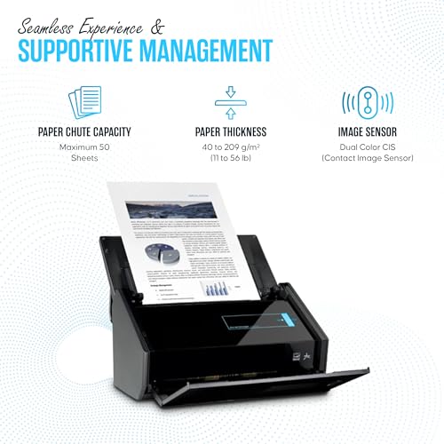 Fujitsu Receipt Scanner for Mac & PC USB Duplex Scanning J489910