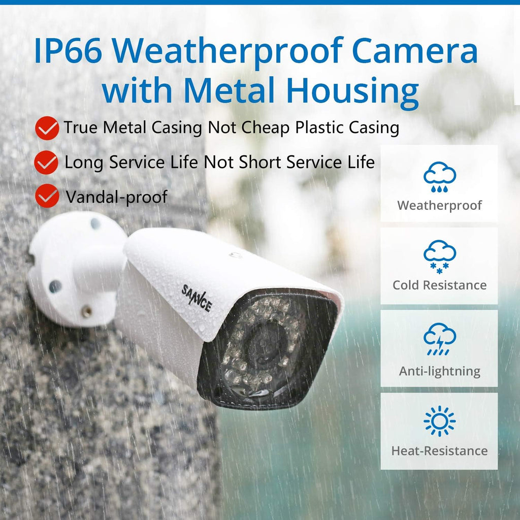 1080P 4 Pcs Outdoor Indoor CCTV Security Camera System with 1TB Hard Drive E176