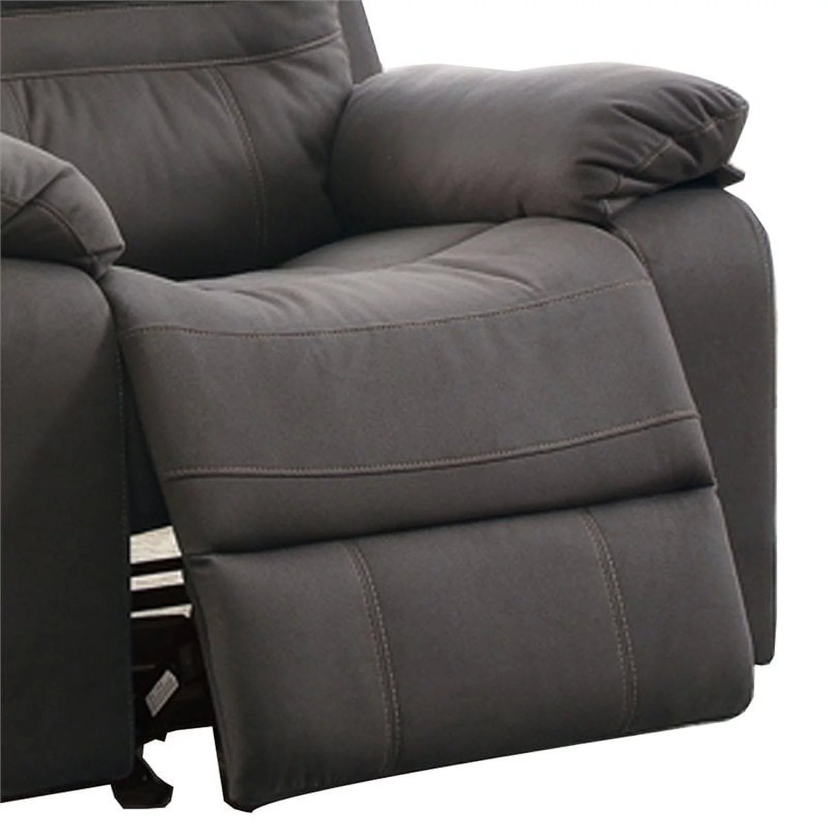Gray Leatherette Rocker Recliner S67751