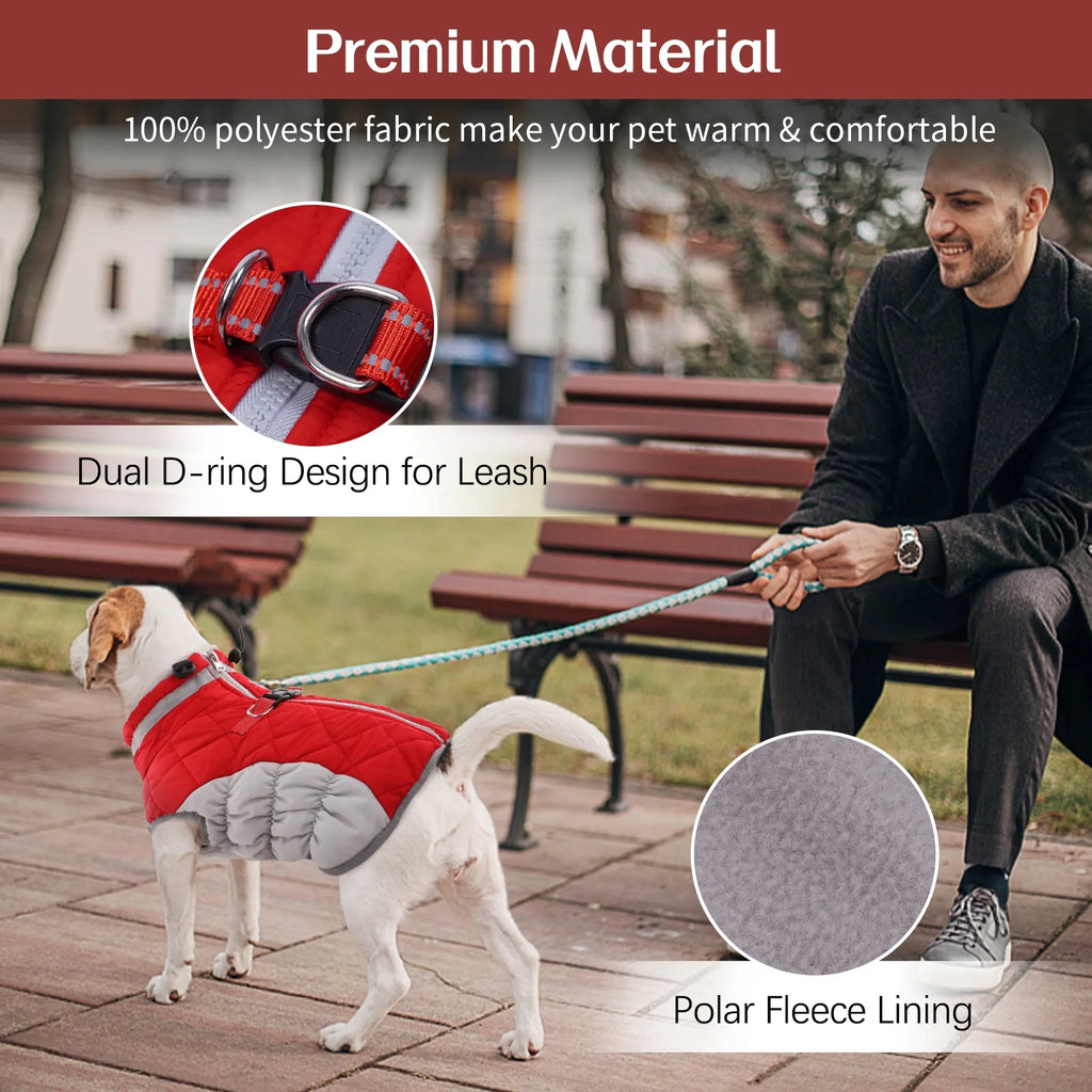 Red Reflective Dog Winter Coat M852