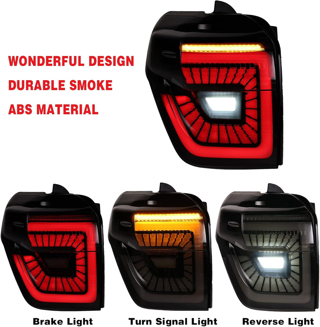 Smoke LED Tail Light Assembly Pair for Toyota 4 Runner H42386