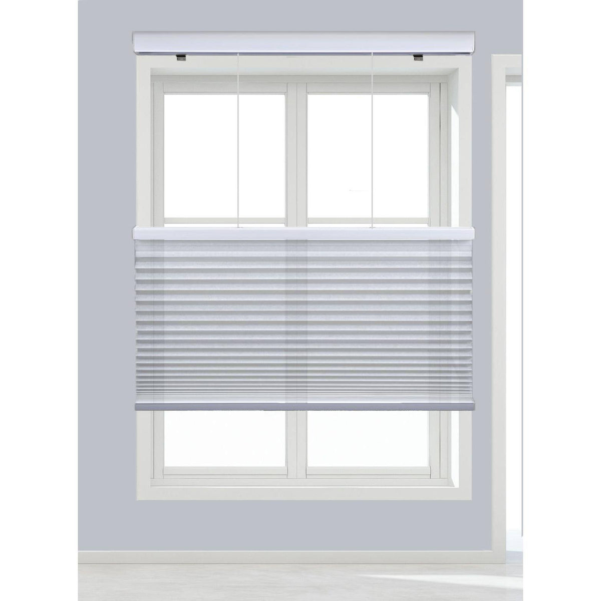 Cordless Top Down Bottom Up Light Filtering Cellular Shade 70 W x 48 H, White Z80211
