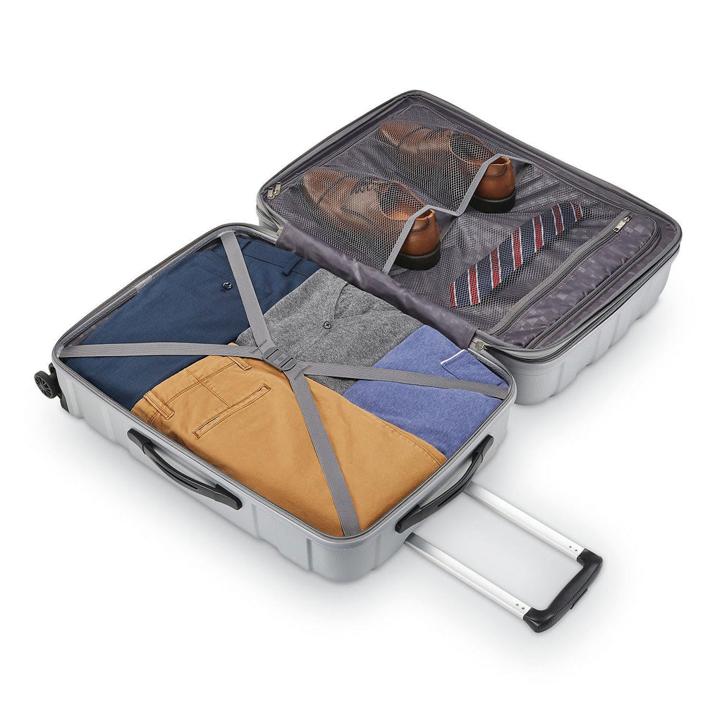 2-Piece Silver Hardside Spinner Luggage Set M3534