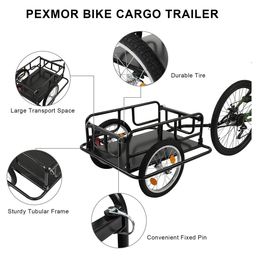 Foldable Bike Cargo Trailer with Universal Hitch L483