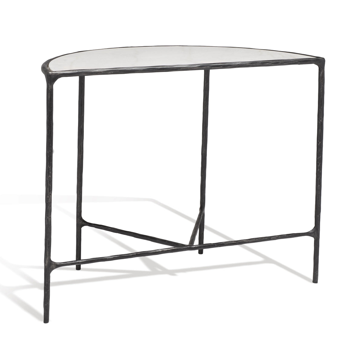 Black White Metal Console Table Y5804