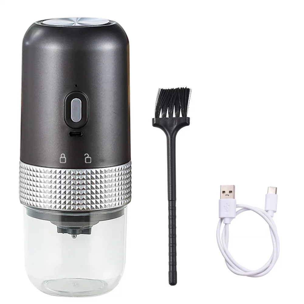 Portable Electric Burr Coffee Grinder 13W 200ml USB Rechargeable Adjustable Cordless P200