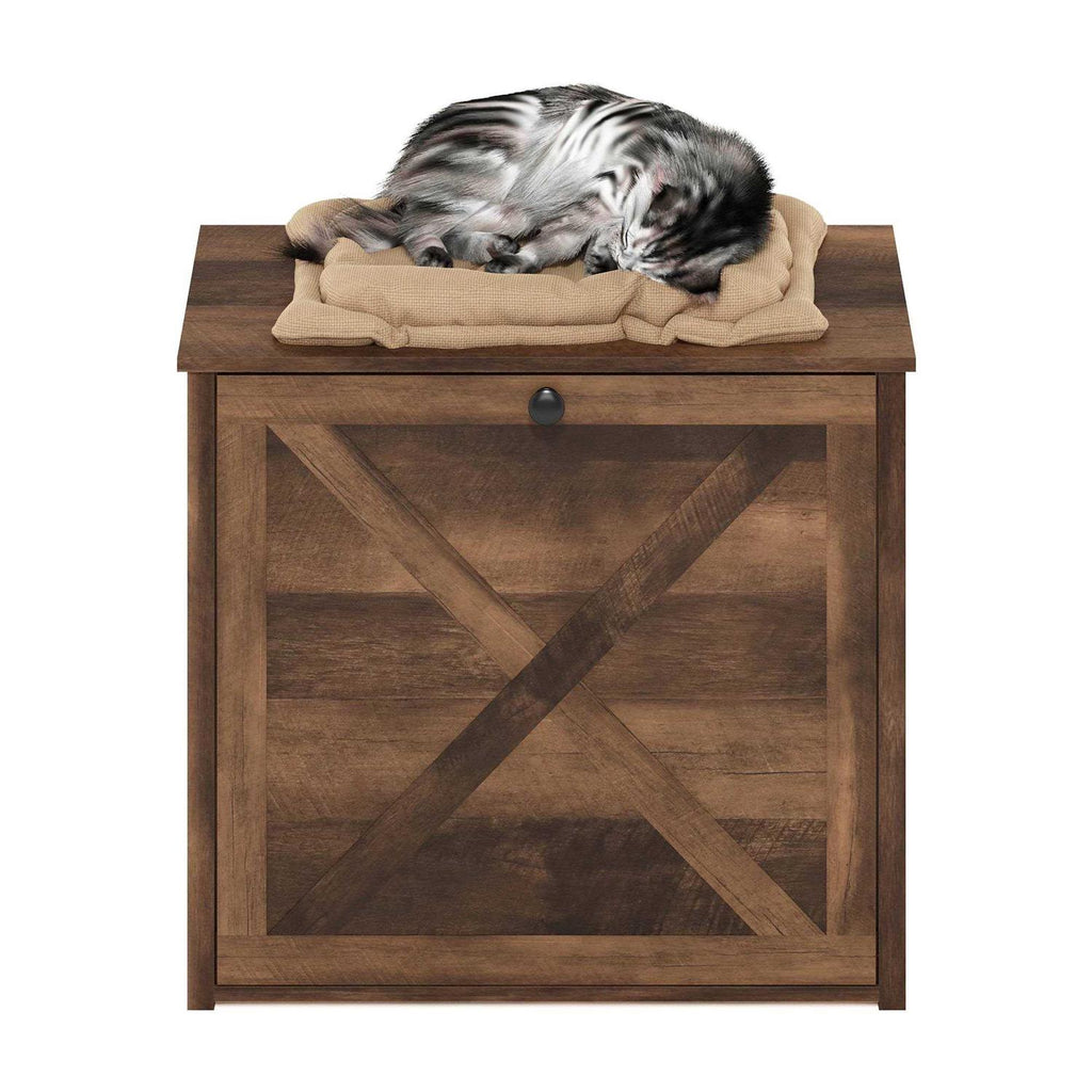 Small Cat Litter Box Enclosure with Single Door L48913
