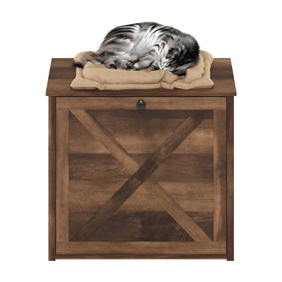 Small Cat Litter Box Enclosure with Single Door L48913