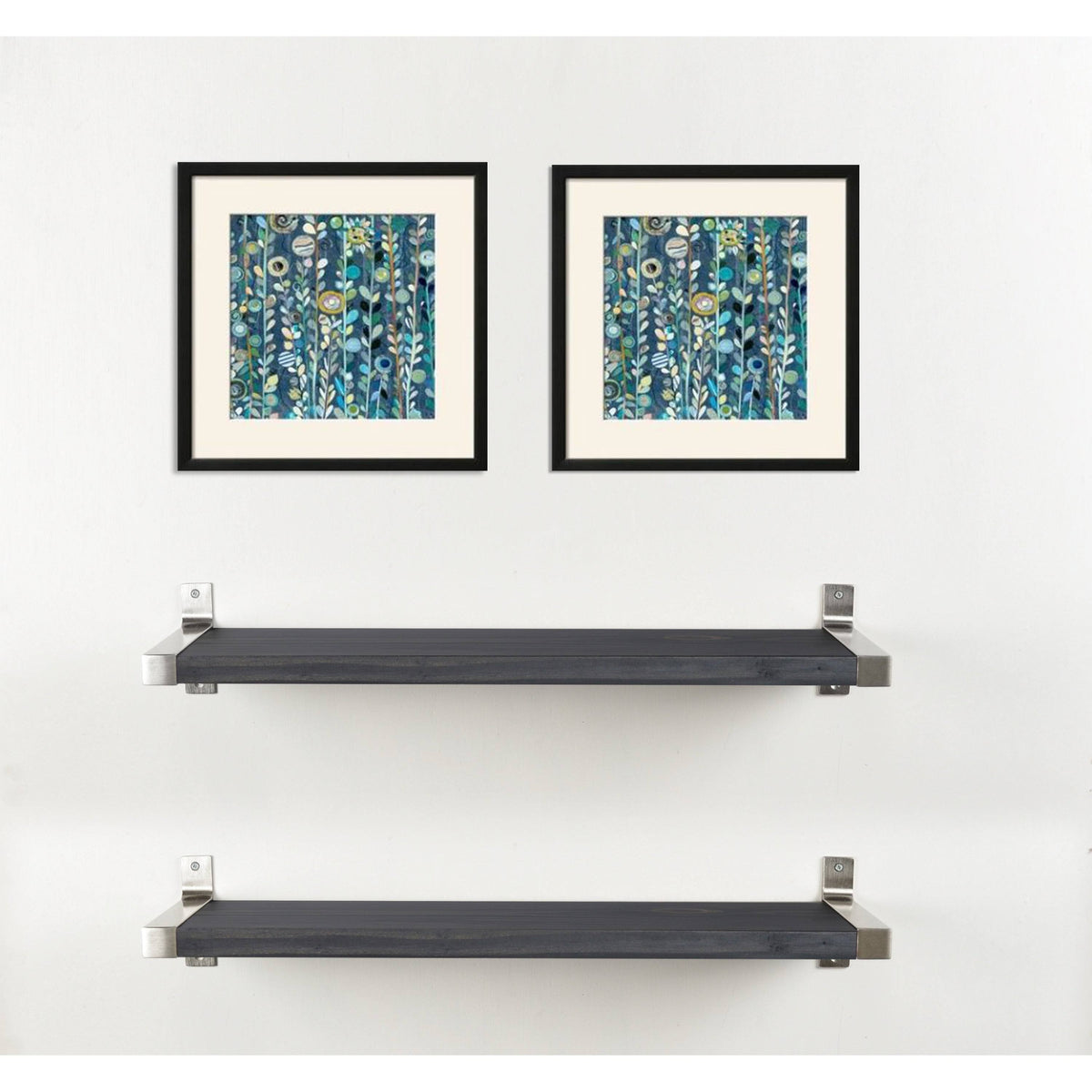 Ebony 2-Piece Wall Shelf Set E387710