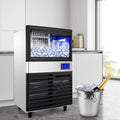 Commercial Ice Maker 155lbs/24h with 44lbs Bin Stainless Steel Z984