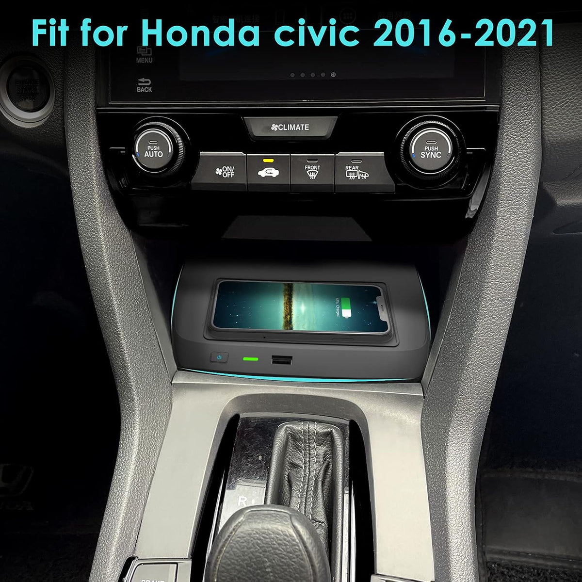 Wireless Charger for 10th Gen Honda Civic, Center Console Accessories Pack of 2 G2092