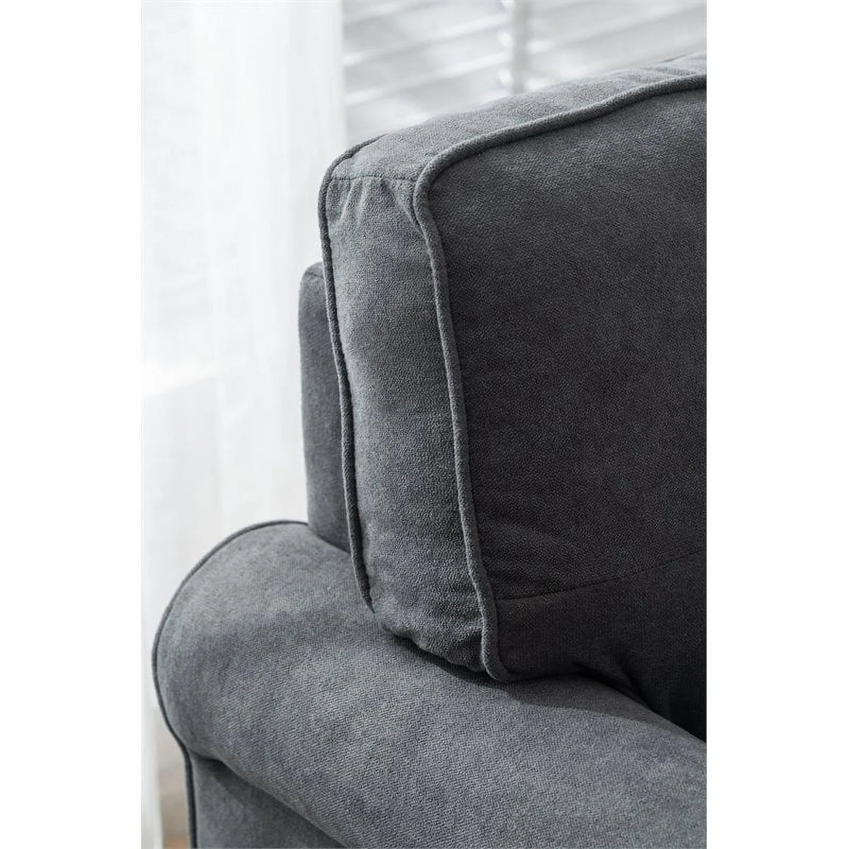 Gray Linen Fabric Indoor Chaise Lounge M812486