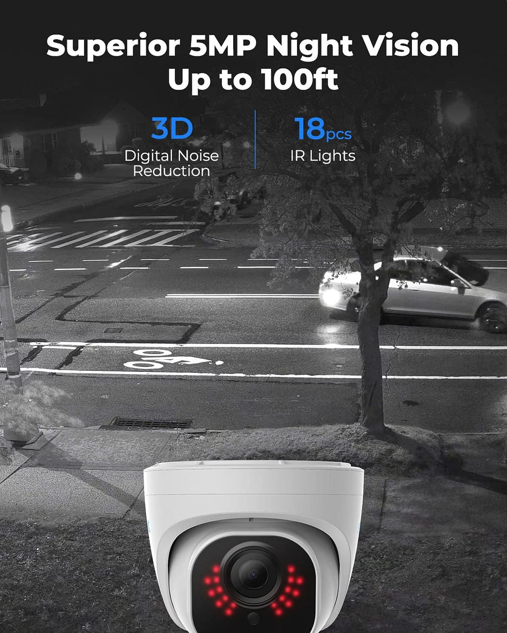 5MP HD IP PoE Dome Security Camera J882