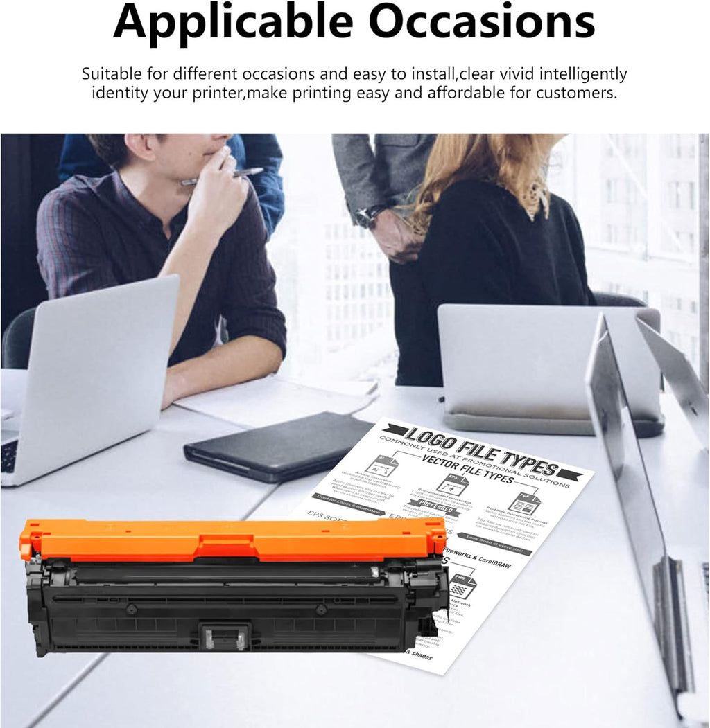 3-Black Remanufactured Toner Cartridge for HP CP5525 Printer Y1042