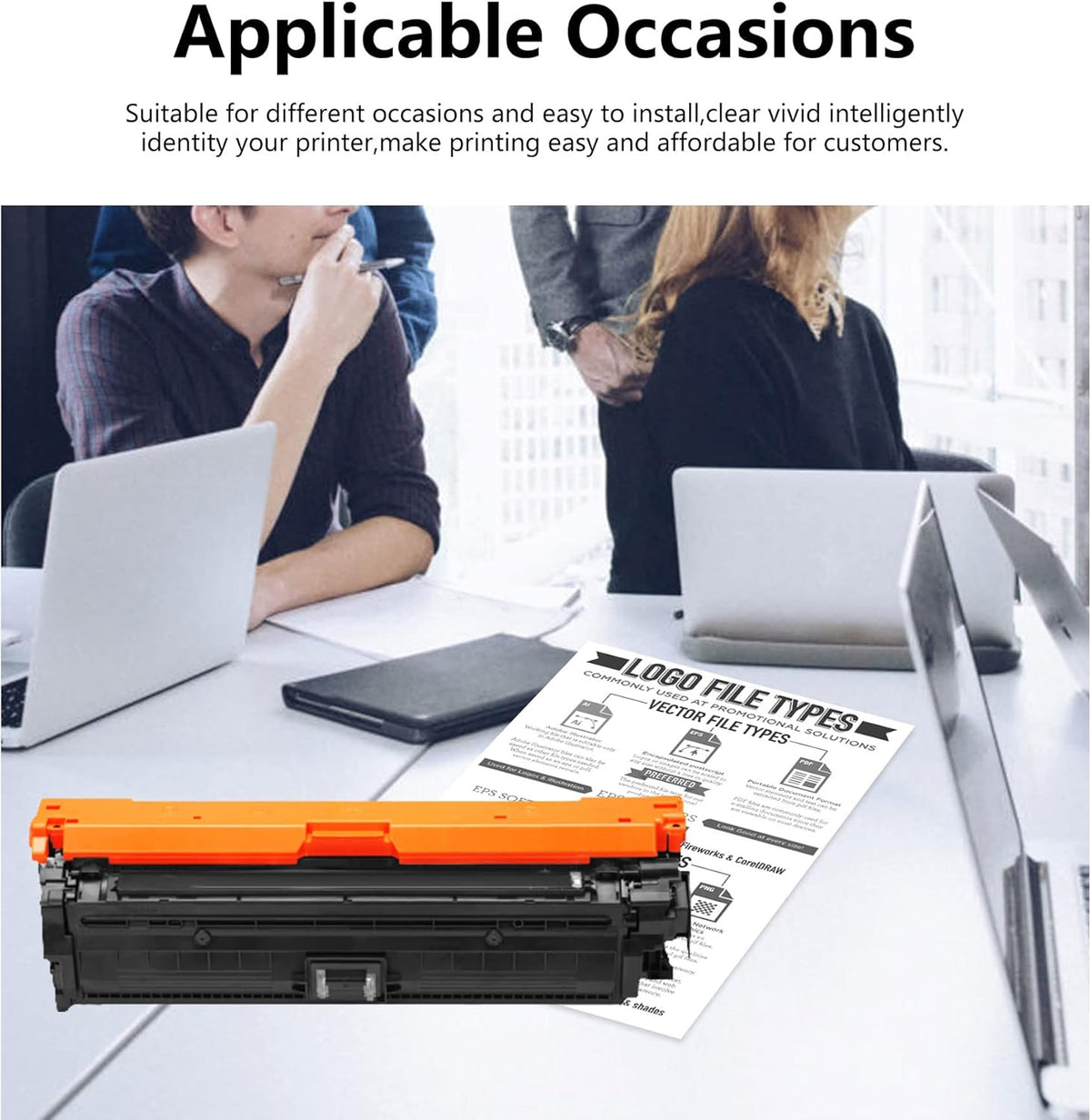 3-Black Remanufactured Toner Cartridge for HP CP5525 Printer Y1042