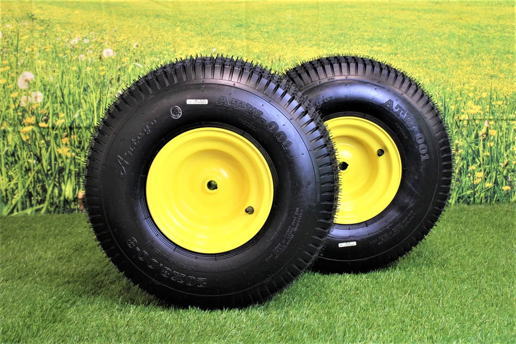 20x8.00-8 Lawn & Garden Mower Tires & Wheels Set of 2 B74789